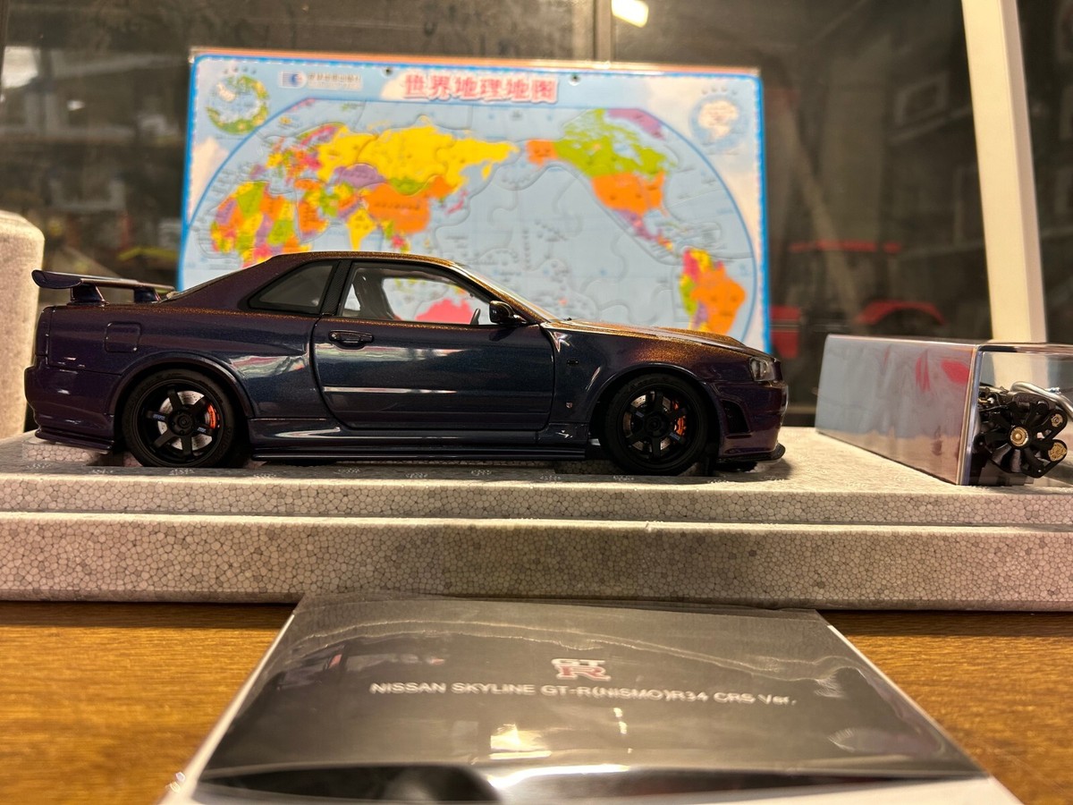 1/18 MotorHelix Nissan Skyline R34 GT-R Nismo CRS Ver Midnight