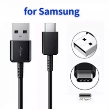 Universal 3FT Fast Type-C Charging USB Cable For Samsung Phone S21 S22 S23 Black