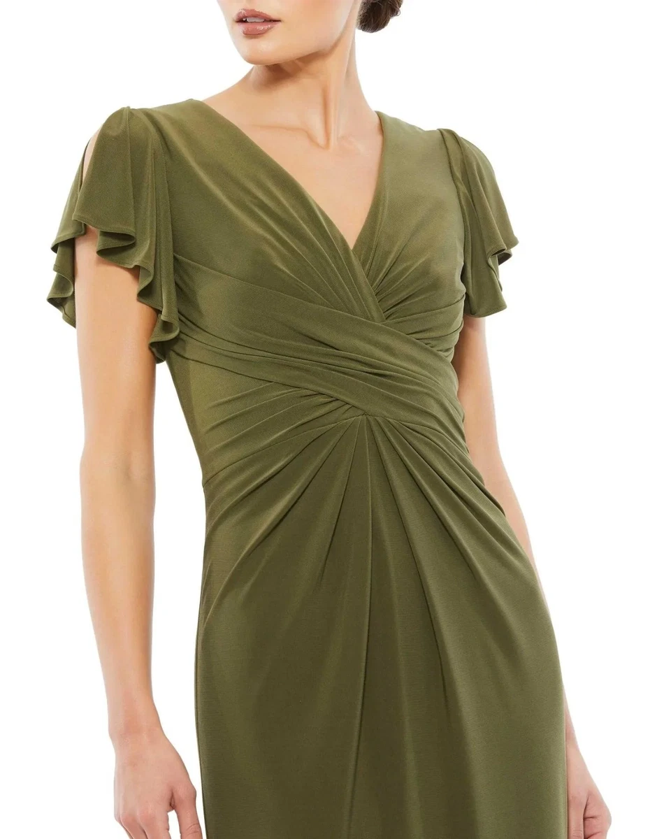 Olive green jersey dress cheap