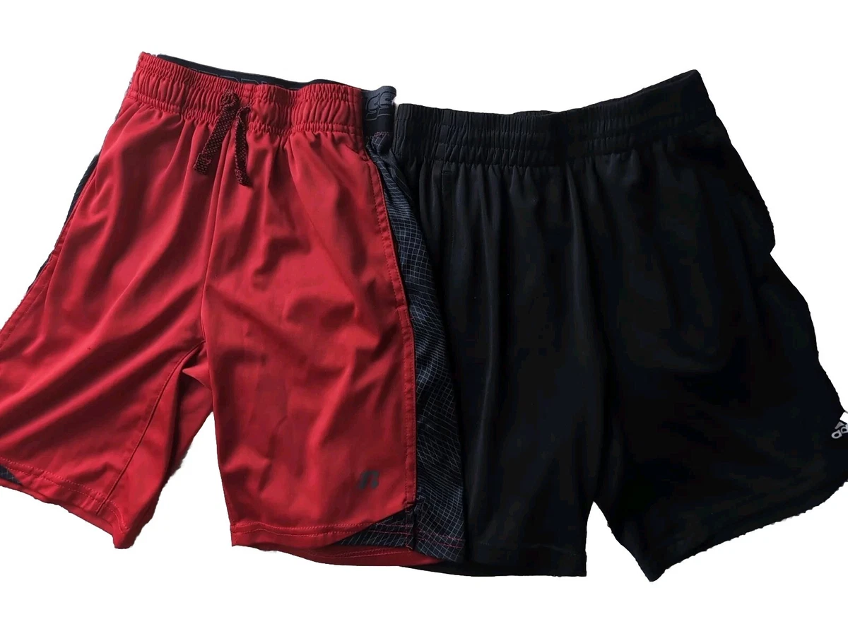 Short De Basket Russell Athletic Garçon – Taille L (10-12 Ans) – Orange Fluo – Maille