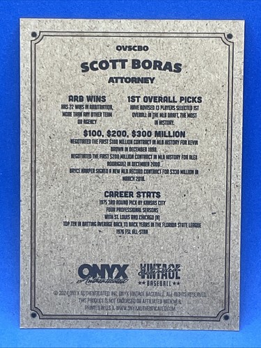 2024 Onice Vintage Esteso Scott Boras - Foto 2 di 2
