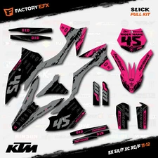 Gray Pink Slick Racing Graphics Kit fits KTM 11-12 SX SXF XC XCF 125 150 250 450