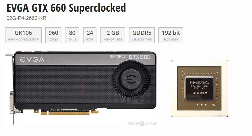 EVGA GTX 660 Superclocked 2GB GDDR5 Graphics Card ✅2x DVI DP HDMI✅ - Image 2 of 4