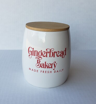 Target Bullseye Playground GINGERBREAD BAKERY Cookie Jar Ceramic 2023 Christmas