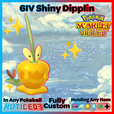 DIPPLIN ✨ SHINY 6IV ✨ Pokemon SCARLET and VIOLET lv100 +EVs VGC Ready TEAL MASK