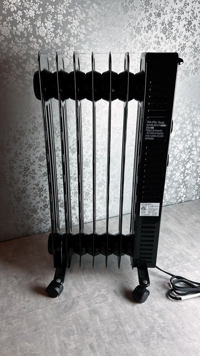 Chauffe-espace radiant portable électrique rempli d'huile Mainstays 1500 W  + protecteur de sécurité 810004819306 | eBay