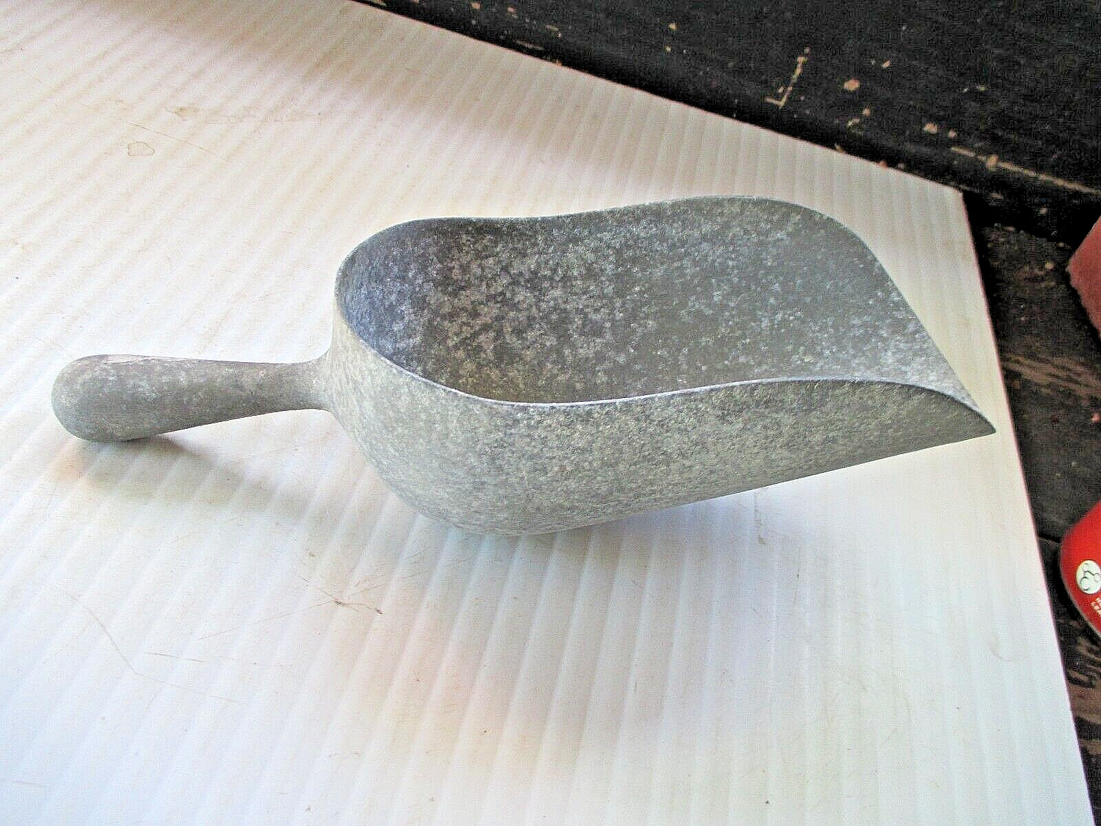 Vintage Rustic Antique Aluminum Kitchen Feed/ Ice Scoop