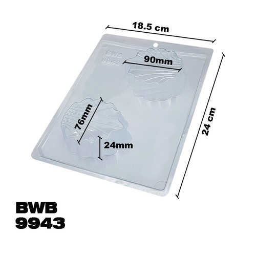 BWB 9943 Molde Especial 3 partes Figura Concha Simple para chocolate caliente - Imagen 2 de 9