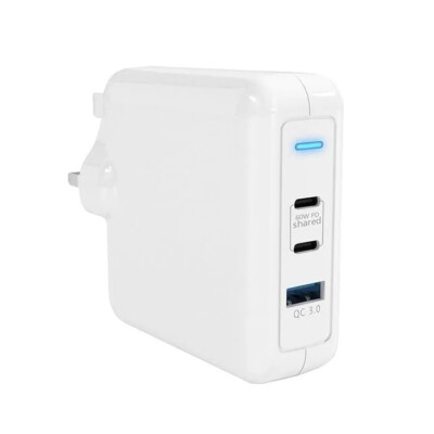 78W Stecker, 60W USB C PD Adapter mit 18W USB 3.0 für iPhones, iPad & Laptops