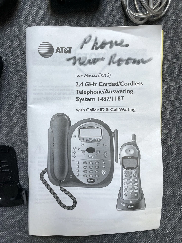 AT&T 2.4GHz Corded/ Cordless Telephone Answering With Caller ID And Waiting - Image 2 of 4