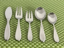Retroneu TIVOLI / CONTOUR Stainless 18/10 Satin Round Choice Flatware E68WU