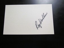 Ray Washburn signed Index Card 2