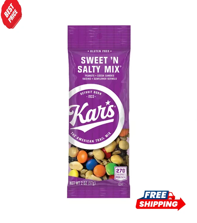 Kars Sweet 'n Salty Trail Mix 2 oz pacote com 40 frete grátis - Imagem 4 de 4