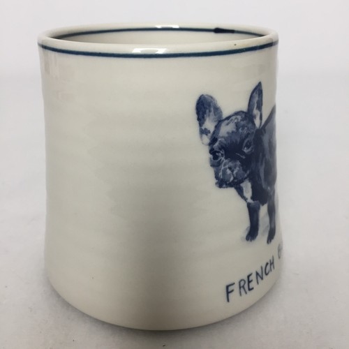 Molly Hatch Coffee Mug 16oz French Bulldog Anthropologie Ceramic Cup New Other - Picture 8 of 11