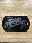 RAD Movie BMX Black Stainless Dog tag- Black/Silver Metal Glossy GT Helltrack — photo 2