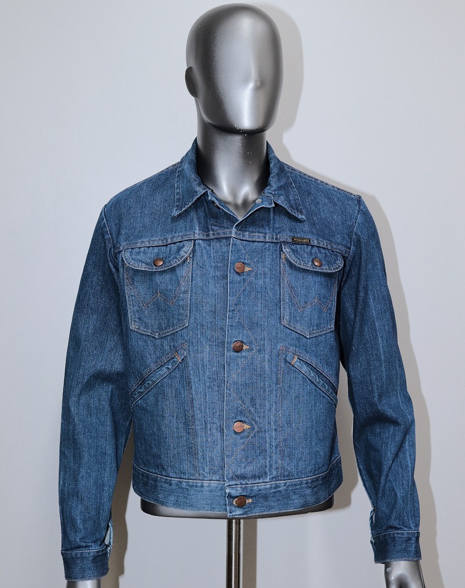 ジャケット・アウター 70s wrangler 124MJ SIZE42 Vintage 1970s WRANGLER 124MJ Blue Denim Jacket Size M Made in USA