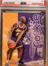 1996 Skybox Premium KOBE BRYANT PSA 9 Rookie Card #203 Mint Los Angeles Lakers . rookie card picture