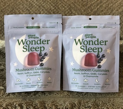 Lot Of 2 - PLANT PEOPLE WONDER SLEEP MUSHROOM GUMMIES 30 EACH 60 TOTAL EXP 5/27