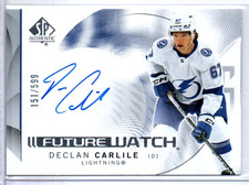 2024-25 UD SP Authentic Declan Carlile Future Watch Auto Horizontal 151/599
