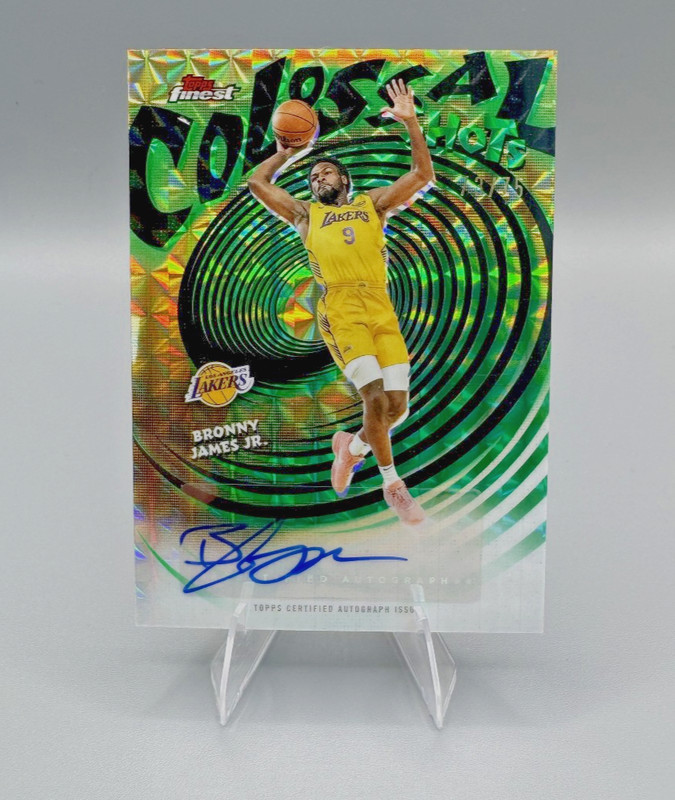 2025 Topps Finest Bronny James Jr. Colossal Shots Signature /75