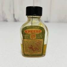 Vintage Pflueger Speede Reel Oil No. 379 Glass Bottle Owens-Illinois Glass Co.