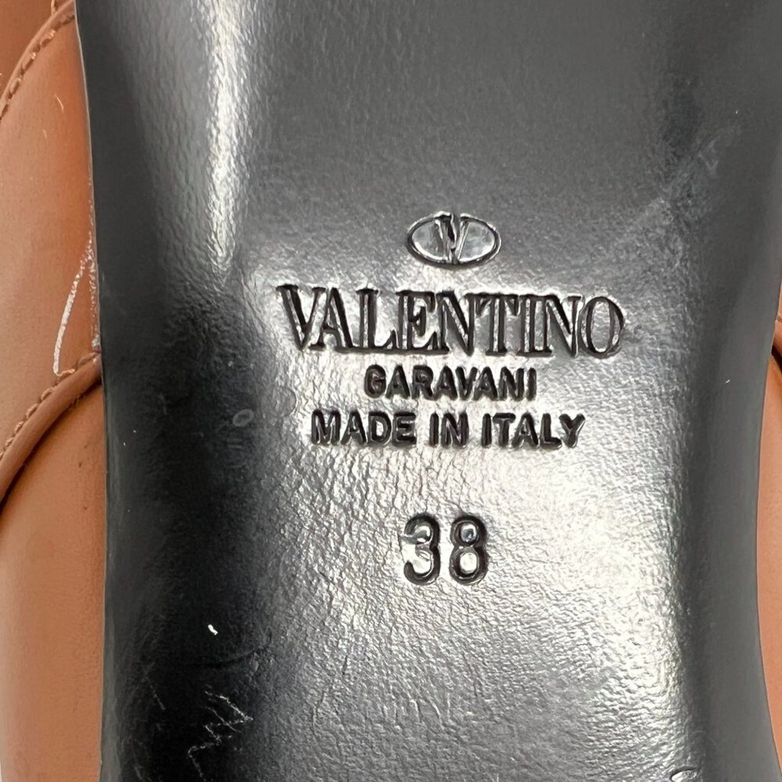 Ballerine gladiatore Valentino Garavani romane borchie in pelle marrone taglia 38