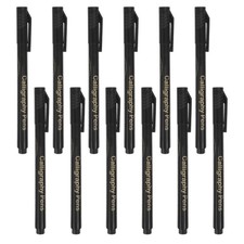 12PCS Japanese Chinese Calligraphy Brush Pen, 3 Size Brush Marker
