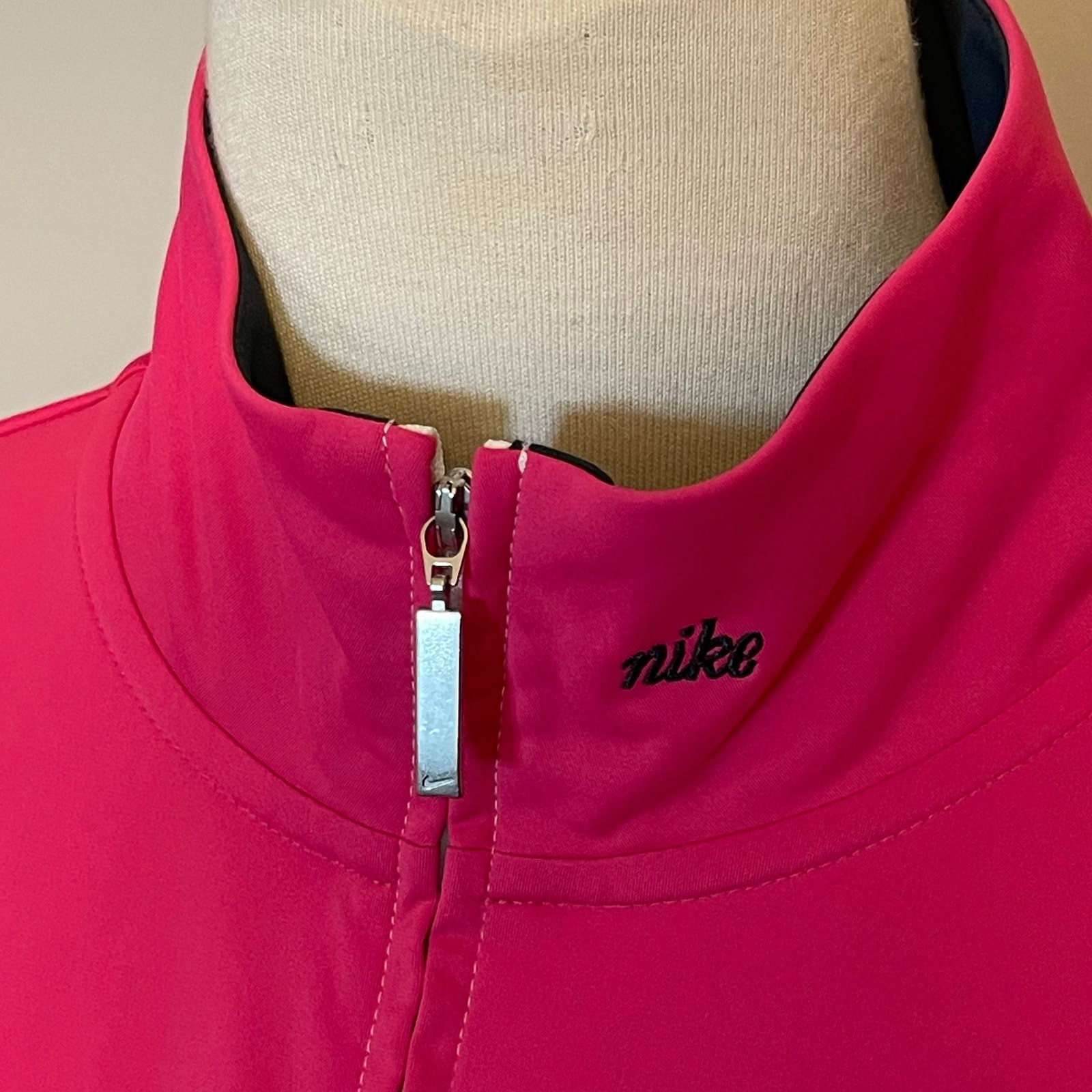 SACAI X NIKE Nike Golf Fit Dry Giacca Donna con Zip Rosa e Bianco