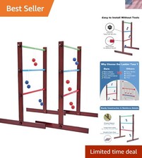 Sturdy 35-Inch Ladder Toss Game Set - Vintage Style Outdoor Game for 2-6 Players