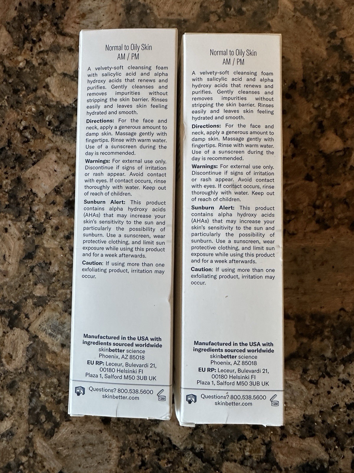 SKINBETTER Science 2 Pack Refining Foam Cleanser 5 oz 148 ML BRAND NIB Fresh
