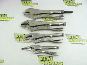 4 PAIRS OF IRWIN VISE-GRIP LOCKING PLIERS MODELS 6LN 7CR 10R & 10WR