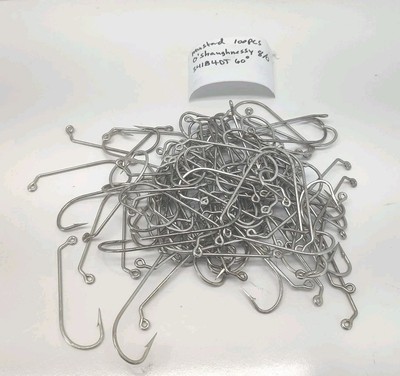 Mustad O'Shaughnessy Jig Hooks 34184-DT 60° Size 8/0 (50 Bulk Pack ) 