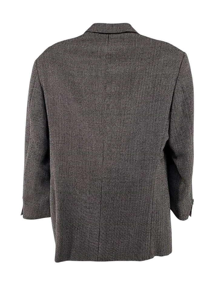 Blazer de lana Armani Collezioni para hombre 44L gris pata de gallo abrigo deportivo Italia Foto 2 de 4