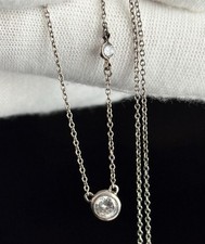 Silpada 925 Sterling Silver Cubic Zirconia Chain Necklace 'Marvel' Adjustable18  