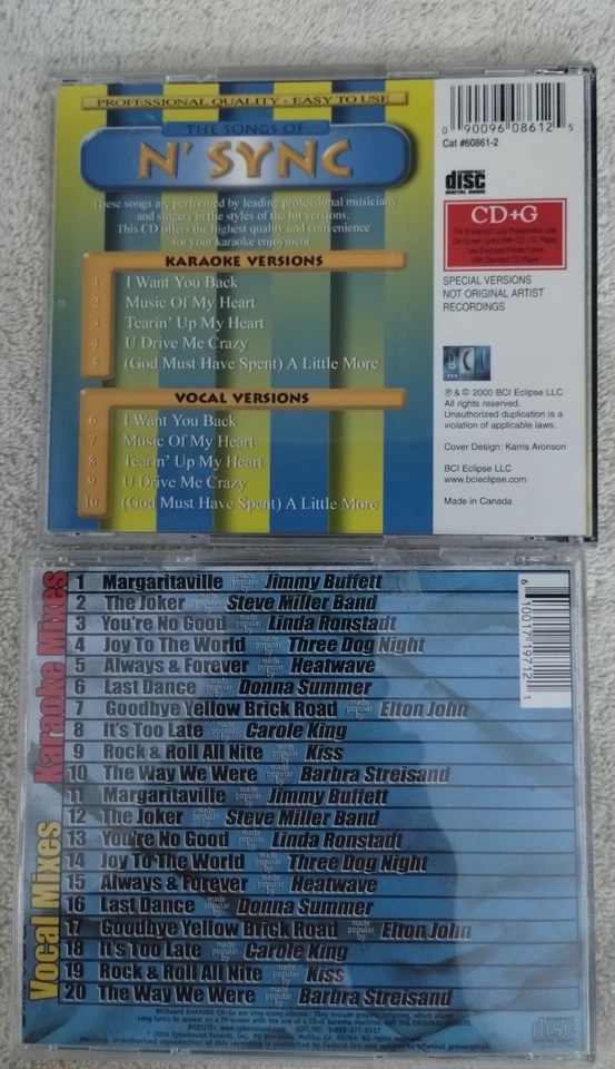 Karaoke Lot of 16 CD+G Discs, "pristine condition" - Image 2 of 4
