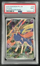 ZACIAN PSA 9 2025 POKEMON PHANTASMAL FLAMES #100/094 ILLUSTRATION RARE IR 1738