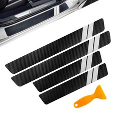 4PCS Car Door Sill Protector, Car Door Edge Guards, Anti-Scratch Carbon Fiber...
