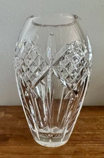 Waterford Crystal “Grainne” Flower Vase Diamond Fan Cut 7”H