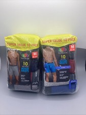 20 Blue Gray Red Medium M 32-34 Inch Boxer Briefs Fruit Of The Loom-2017-18