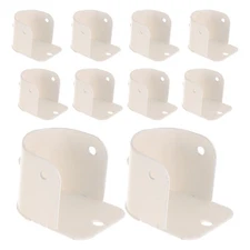  10 Pcs Curtain Rod Holder Closet Flange Ceiling Mounting Brackets