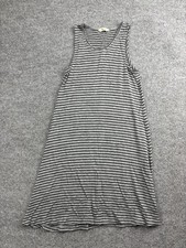 Madewell Dress Womens XXS Gray Black Striped Tank Sleeveless A-Line Jersey Swing