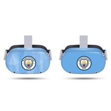 OFFICIAL MANCHESTER CITY MAN CITY FC BADGE VINYL SKIN DECAL FOR META QUEST 2