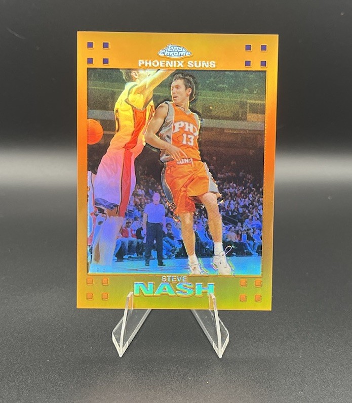 2007 TOPPS CHROME BASKETBALL ORANGE REFRACTOR STEVE NASH /199 SUNS NO. 13