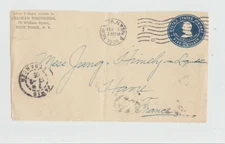 1905 Lehman Brothers - New York Canceled Cover to France - Front Only