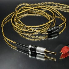 1x occ Silver Gold Cable 3.5mm /4.4mm/6.35mm Sennheiser HD650 HD600