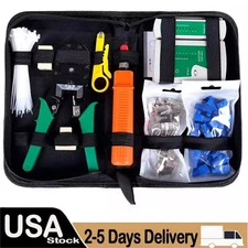 Rj45 Crimping Tool Kit Set For CAT6/CAT5 Lan Cable Tester Network Repair Tools