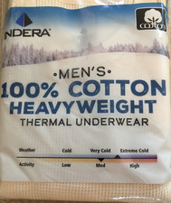 NWT Men's Indera Heavyweight Thermal Waffle Base Layer CREW Neck Natural SHIRT