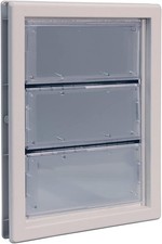 Exclusive Air Seal Pet Door - Large, 10.25" x 15.75" with Spring-Loaded Slide