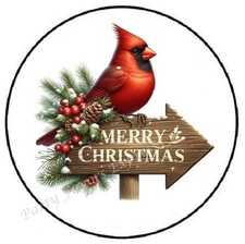 MERRY CHRISTMAS CARDINAL ENVELOPE SEALS LABELS STICKERS PARTY FAVORS