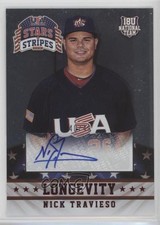 2015 Stars and Stripes Longevity Signatures Ruby 40/49 Nick Travieso Auto g9j